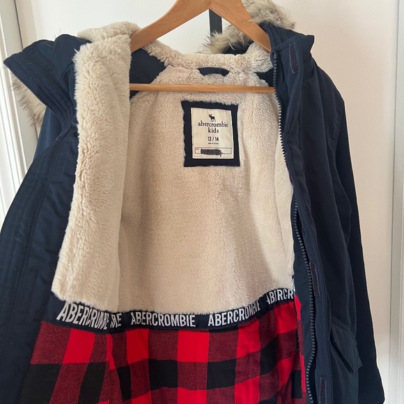 Abercrombie Kids Parka Coat with Removable Faux Fur Trim - Picture 3 of 14